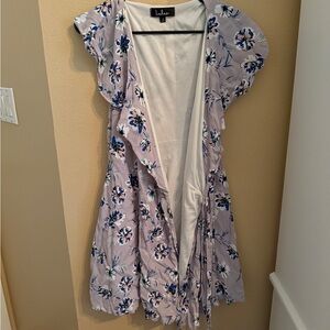 Lulu’s Purple Floral Wrap Dress